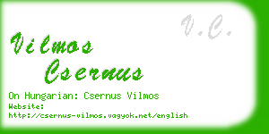 vilmos csernus business card